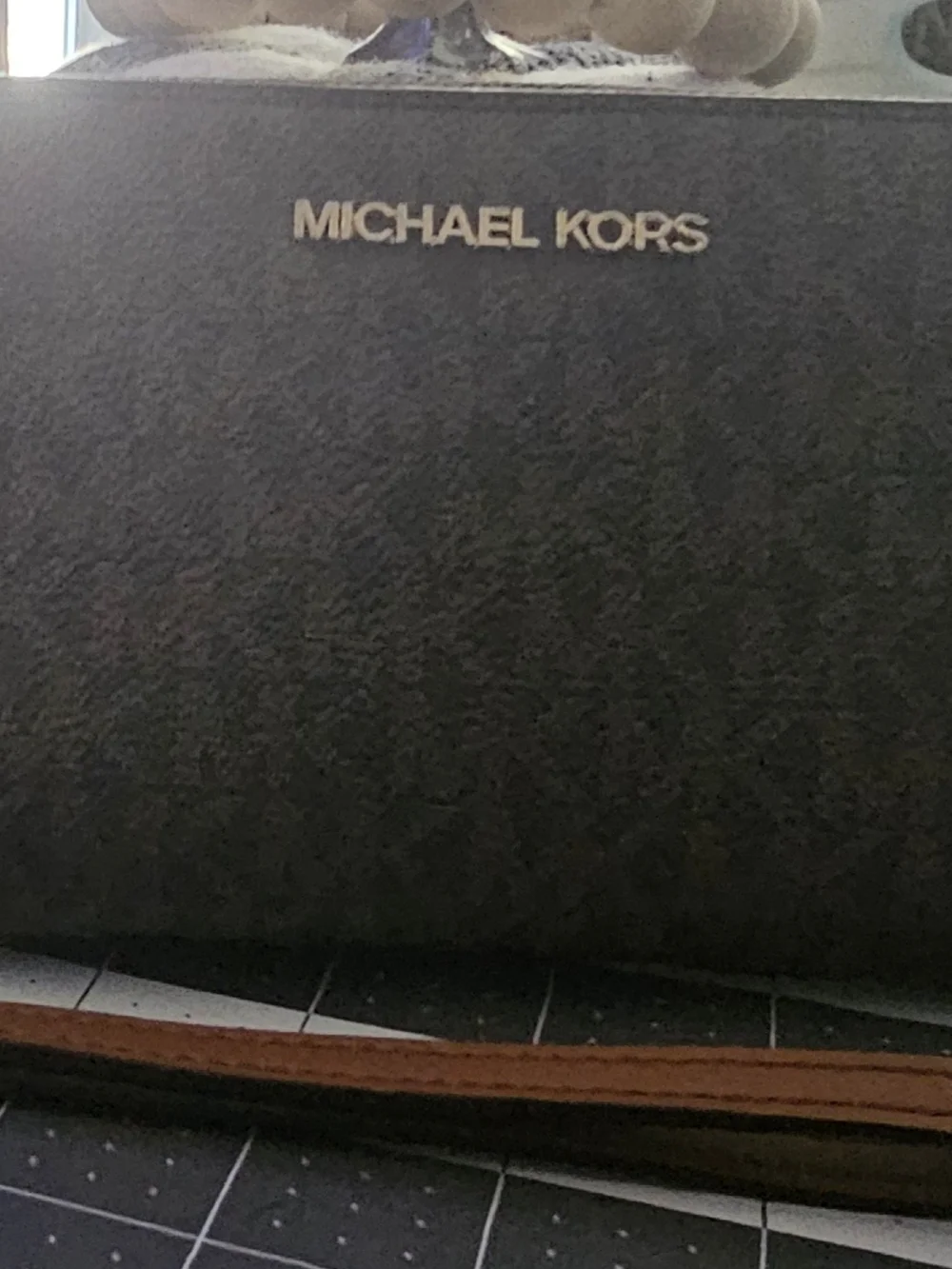 Michaels Black Leather with Gold Logo